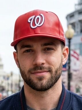 New Era Washington Nationals MLB Red Leather Fitted hat 7